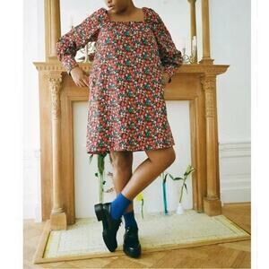 WRAY 'Birdie' Long Sleeve Floral Mini Dress in Pop Garden US XS